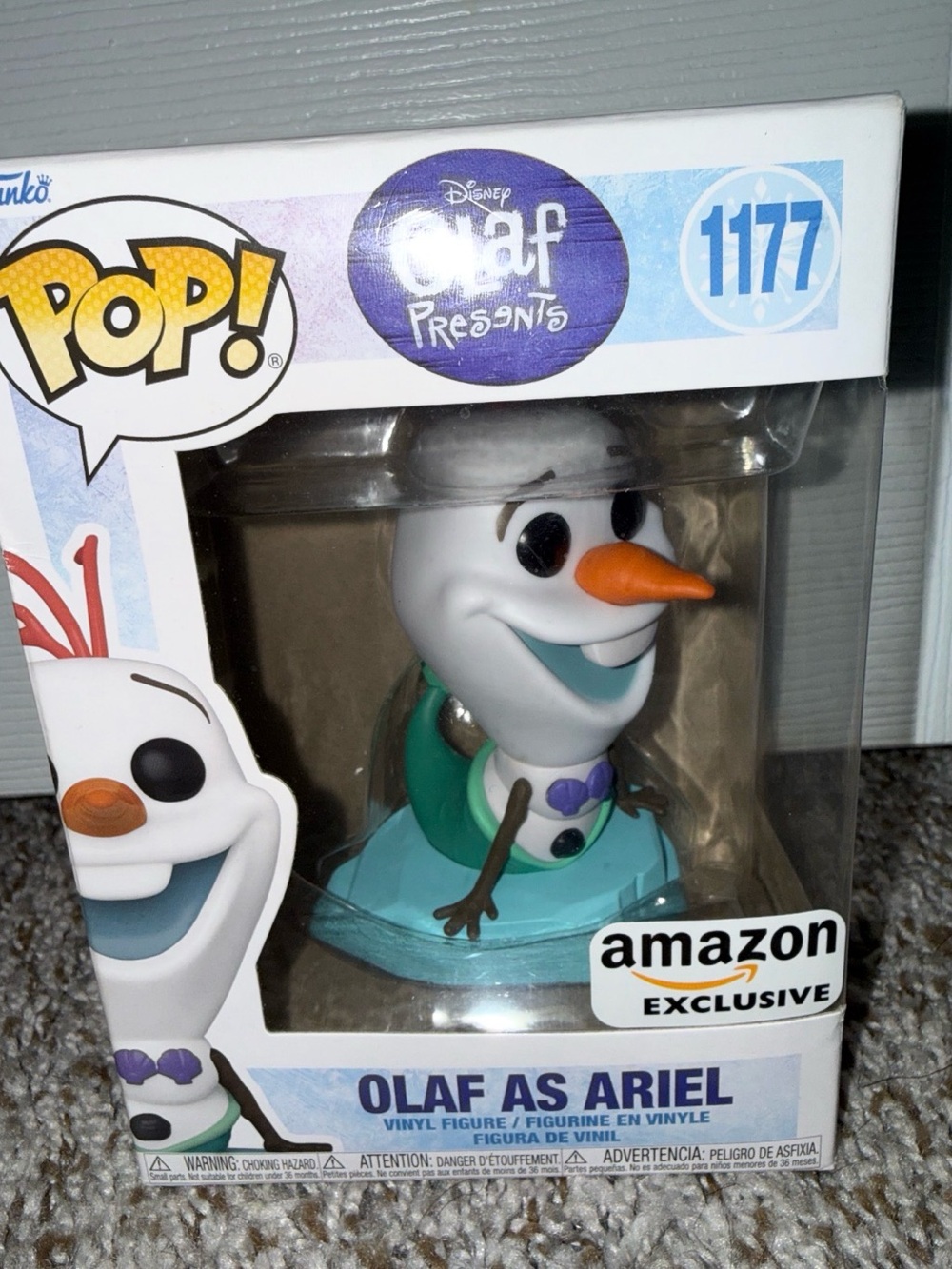 Funko POP! Olaf as Ariel Vinyl Figure - White, Orange, Teal, Purple, Green